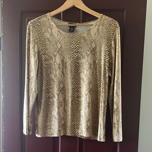 Rafaella Leopard Print Fitted Top